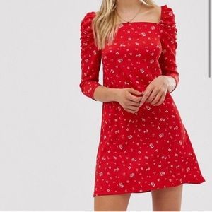 River Island (ASOS) red floral dress